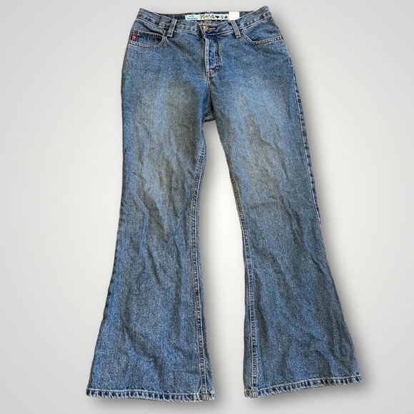 Mudd Jeans Vintage Mudd Jeans 9s Wide Leg Bell Bottoms Patch 00 Cotton Poshmark